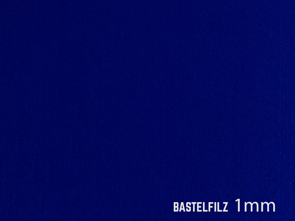 Bastelfilz 1mm - Uni Royalblau / Mittelblau - 50 x 50 cm 2