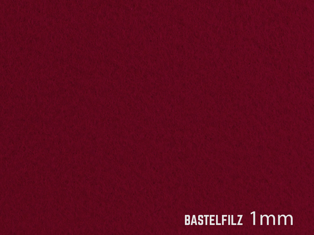 Bastelfilz 1mm - Uni Bordeaux / Weinrot - 50 x 50 cm 2