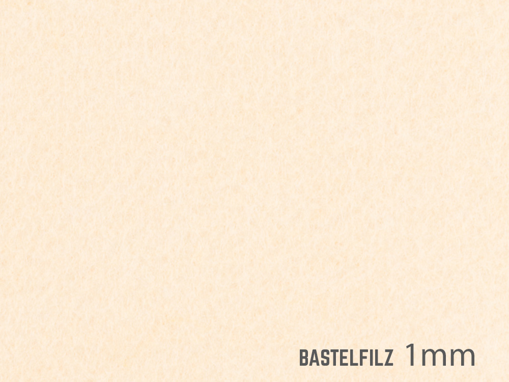 Bastelfilz 1mm - Uni Naturweiss / Creme - 50 x 50 cm 2