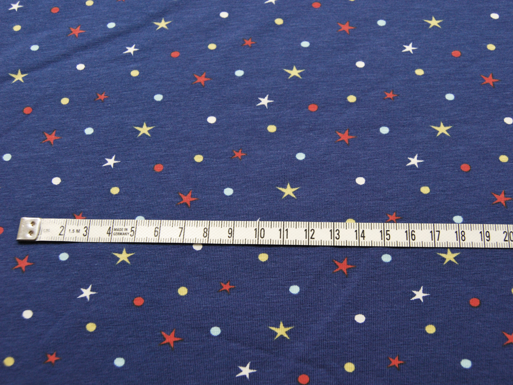 Jersey - Punkte und Sterne auf Blau - 05 Meter 3