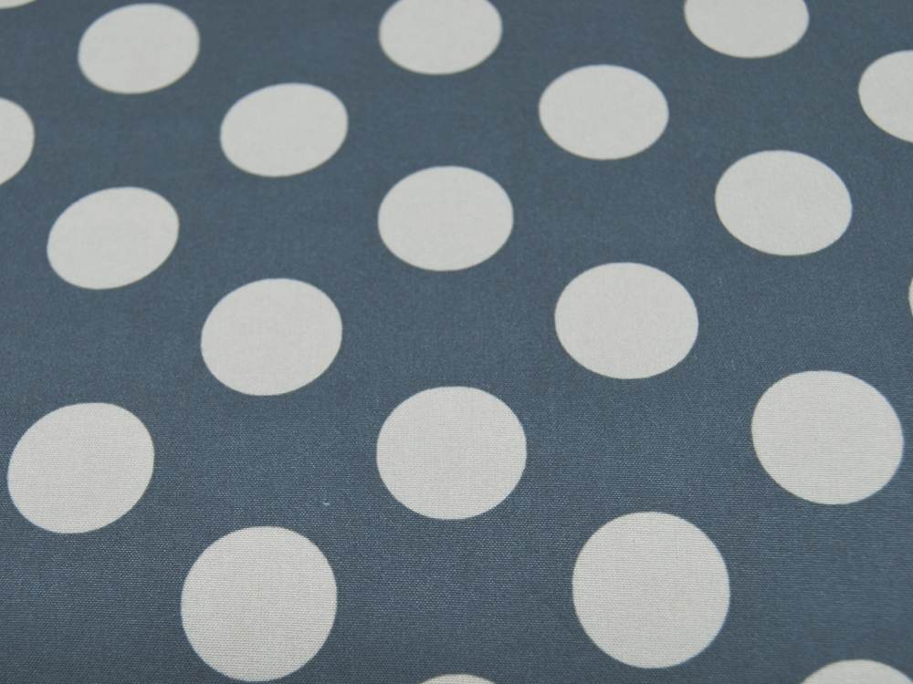 Softshell - Dots - Hellblau auf mattes Jeansblau - 05 Meter 2