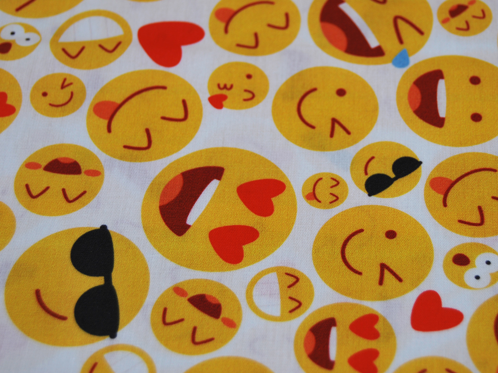 REST 0,45m Baumwolle - Kim - Emojis - Smileys 3