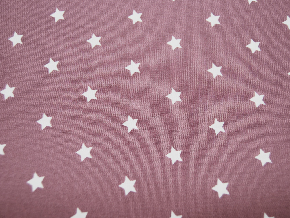 Beschichtete Baumwolle - Meluna - Sterne auf Altrosa 50 x 150cm