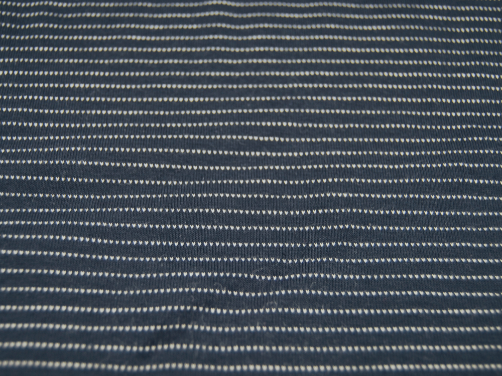 JERSEY - Stripe - Streifen in Weiß auf Nachtblau - 0,5 Meter 3
