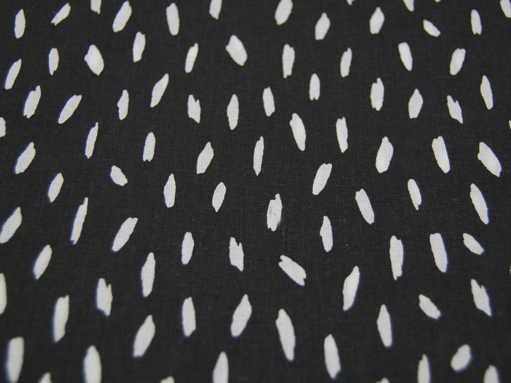 Baumwolle - Stripes / Kleine Streifen - auf Schwarz 0,5m 4