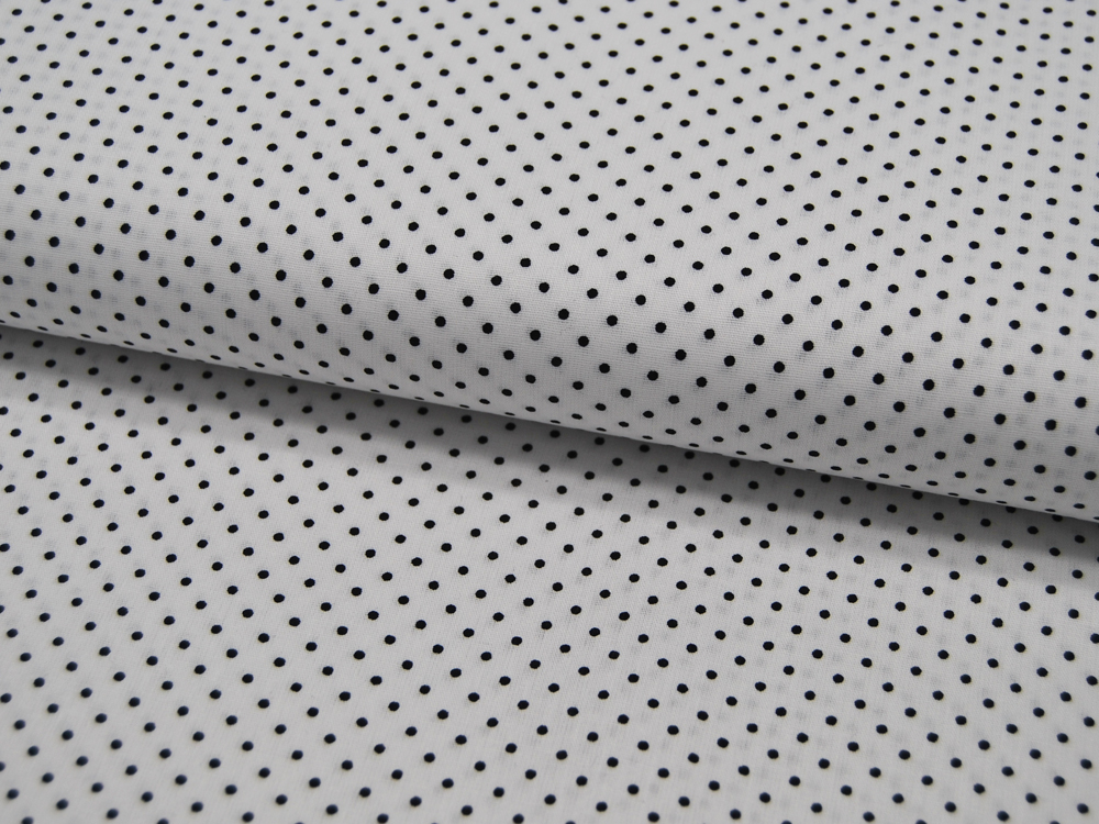 Petit Dots in Schwarz auf Weiß - Baumwolle 0,5 m
