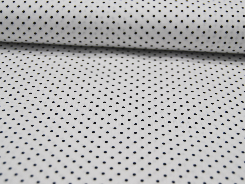 Petit Dots in Schwarz auf Weiß - Baumwolle 05 m 3