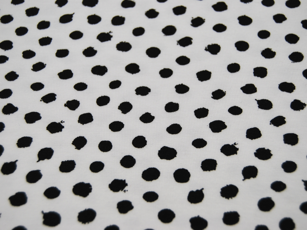 Jersey - GOTS - Dots - Schwarz auf Weiß - 05 Meter 3