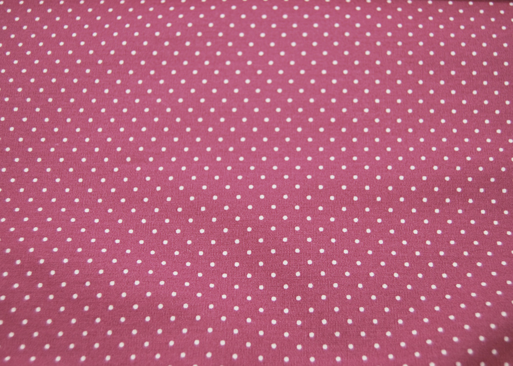 Beschichtete Baumwolle - Petit Dots auf Mauve / Himbeere - 50x145cm 2