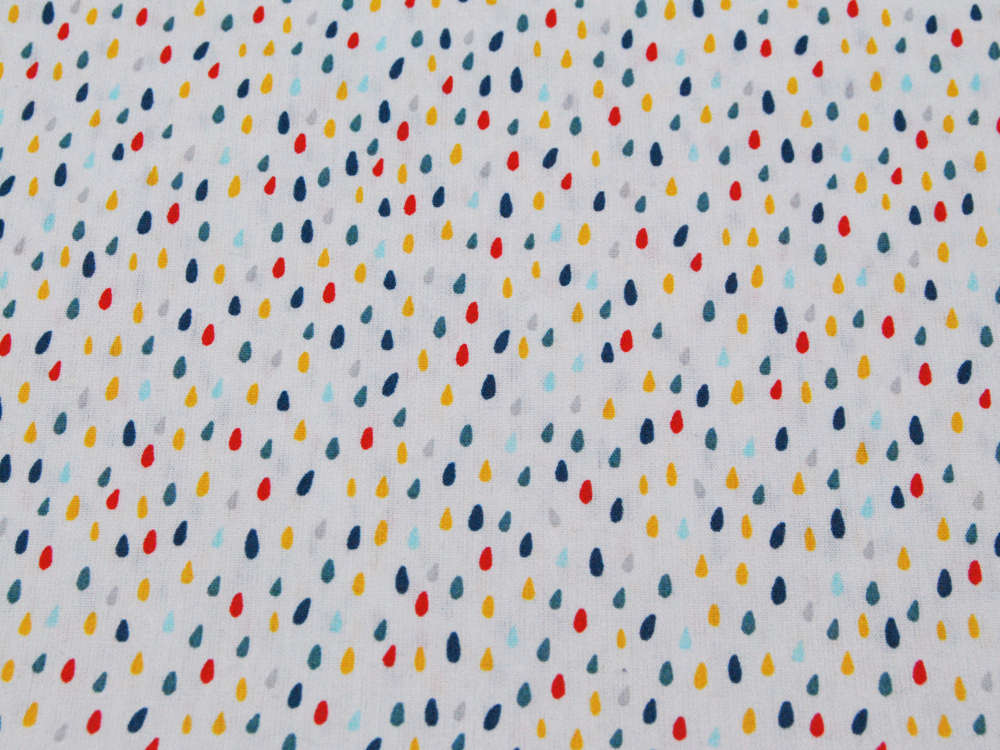 Colorful Drops- Bunte Tropfen auf Weiß - Baumwolle 05m 3