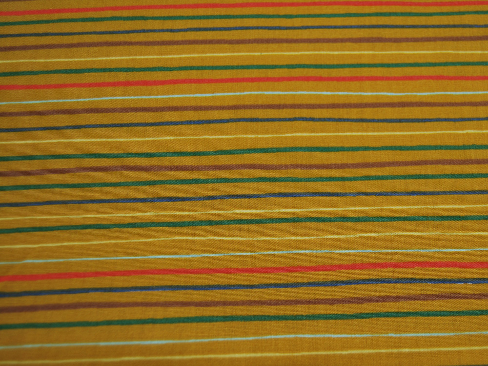 Baumwolle - Stripe an Space -Streifen auf Ocker 0,5 meter 3