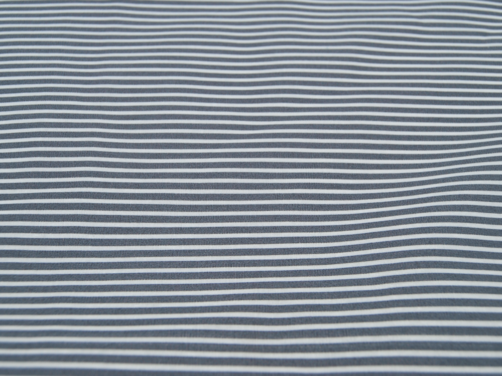 Beschichtete Baumwolle - Stripe - Streifen in Grau-Weiß - 50 x 145cm 2