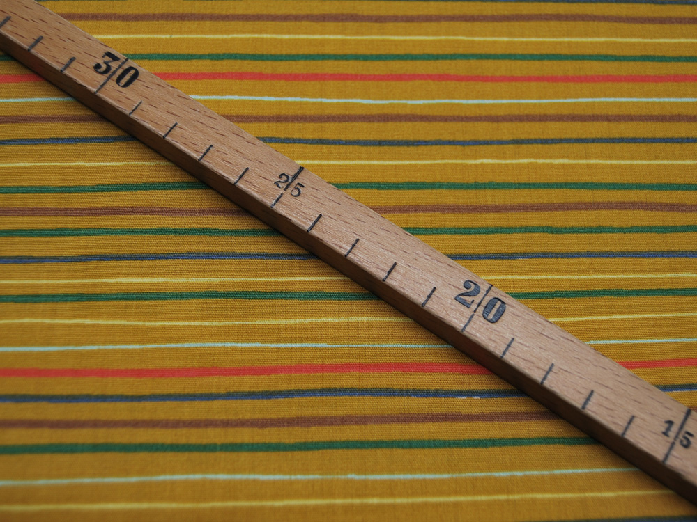 Baumwolle - Stripe an Space -Streifen auf Ocker 0,5 meter 4