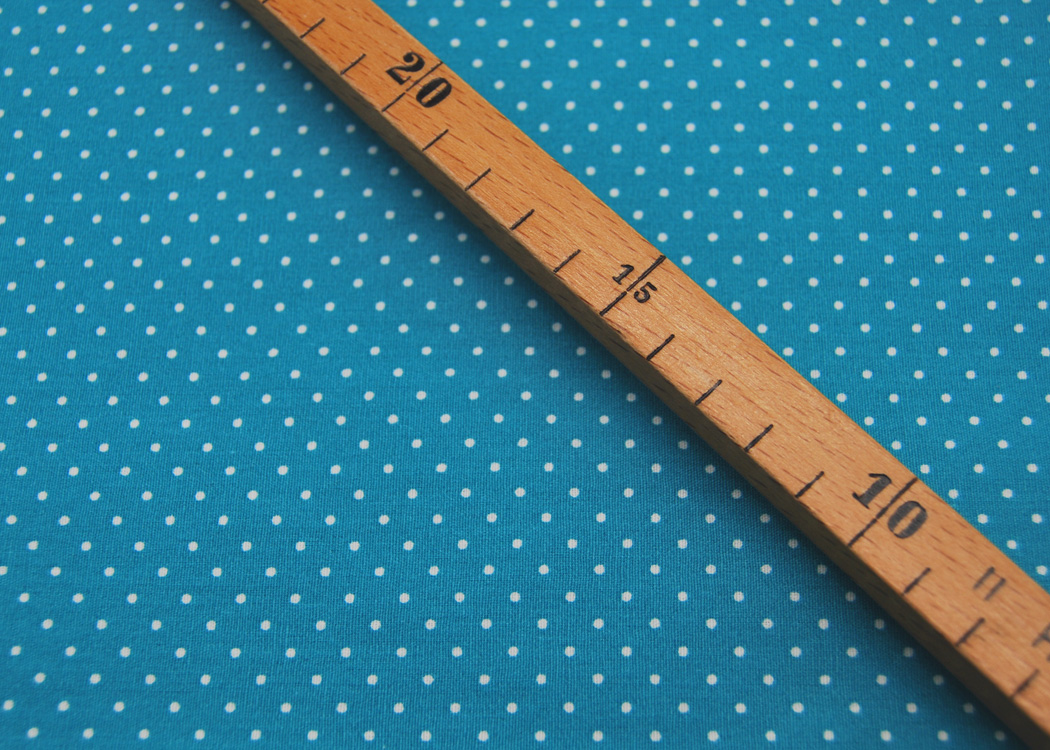 Beschichtete Baumwolle - Petit Dots auf Türkis - 50x145cm 3