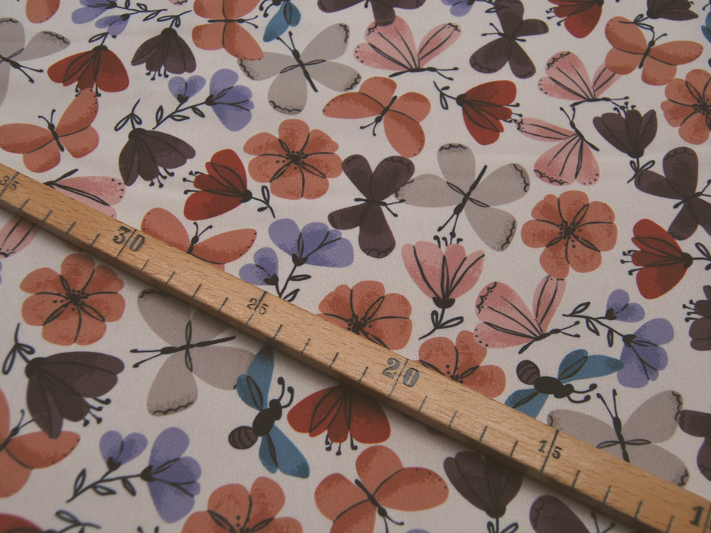 Softshell - Butterfly - Schmetterlinge und Blumen - 0.5 Meter 3