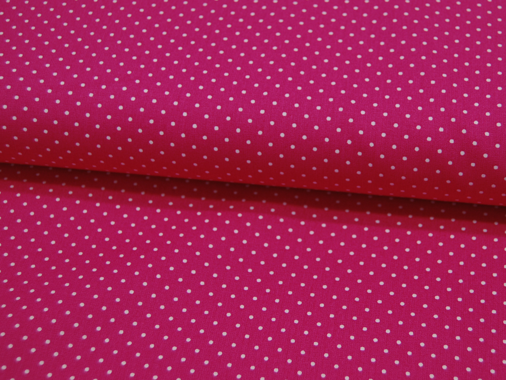 Petit Dots auf Pink - Baumwolle 05 m