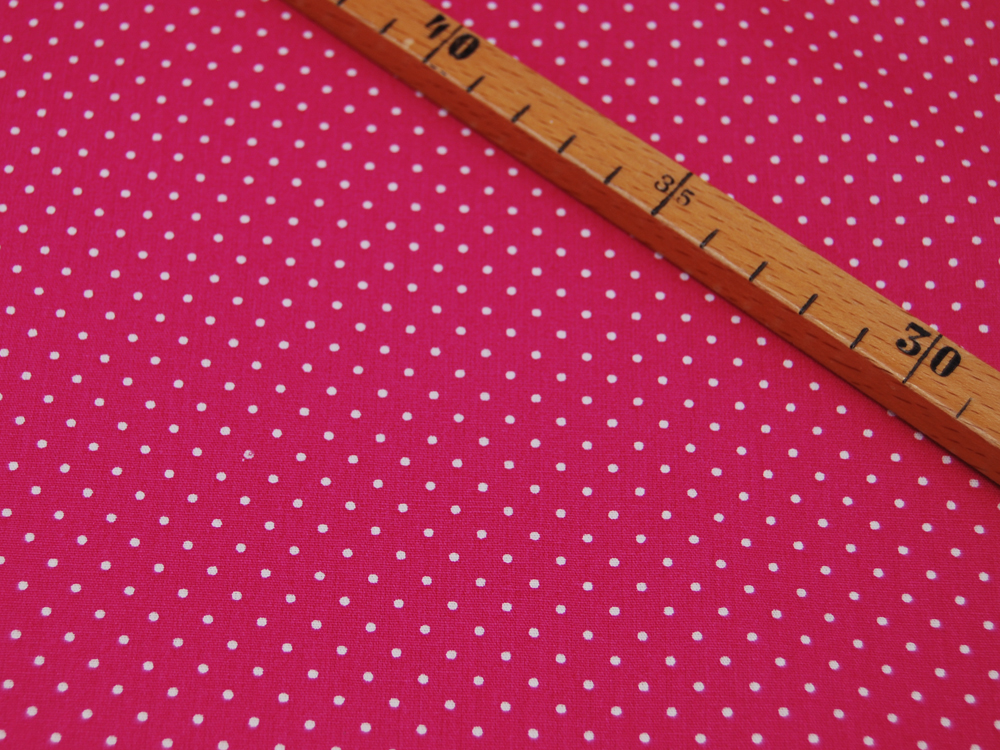 Petit Dots auf Pink - Baumwolle 05 m 2