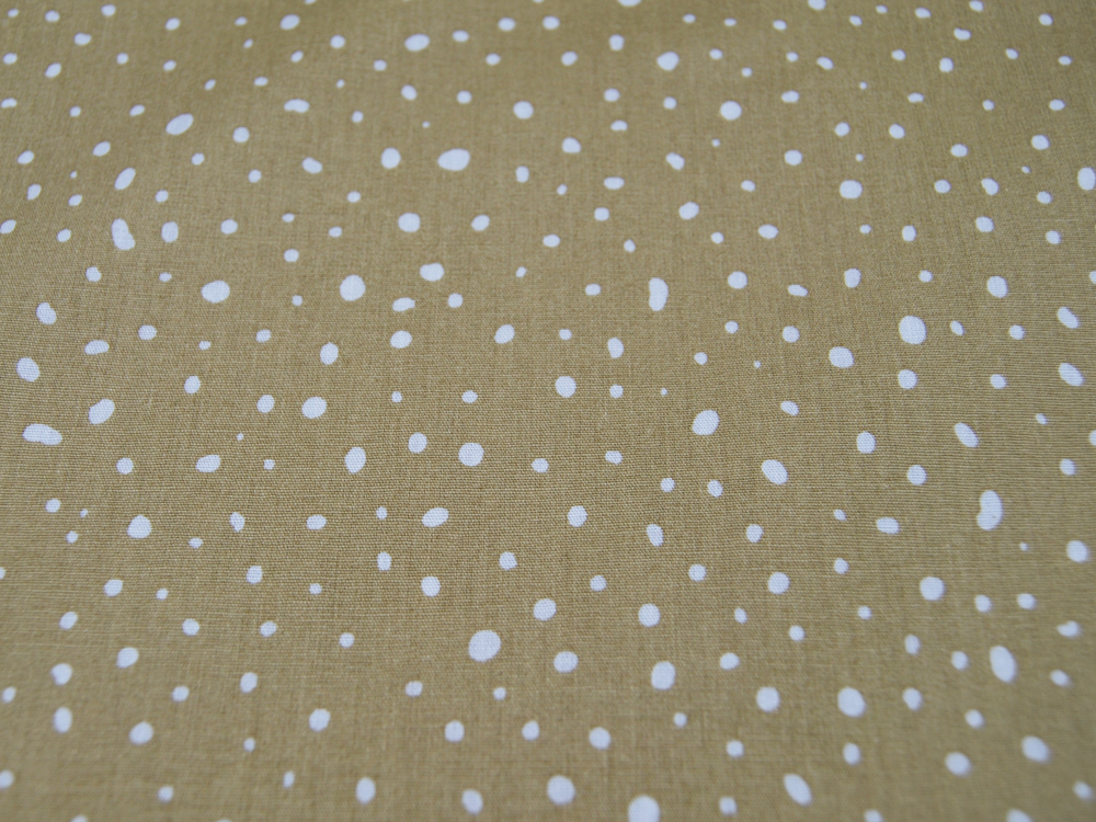 ORGANIC Baumwolle - Punkte auf Dusty Gelb / Dusty Yellow - 05 m 3