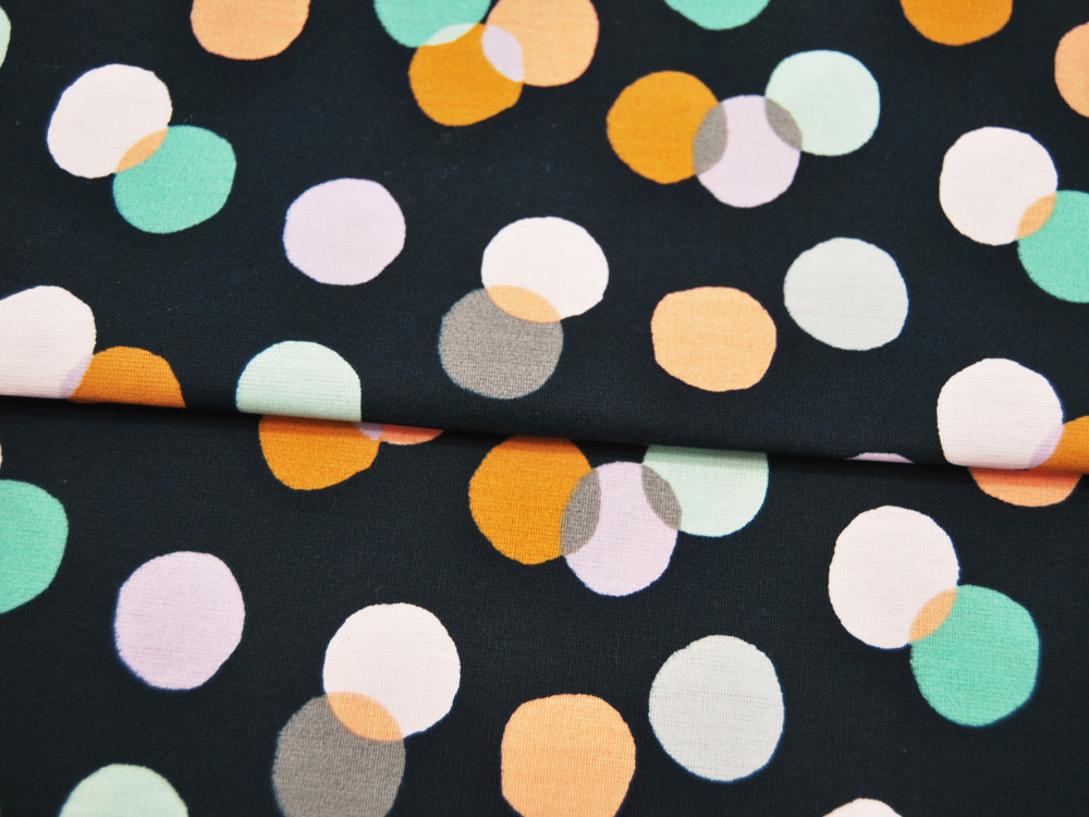 Webstoff mit schönem Punkte-Print 6 Farben 100% Baumwolle Punkte groß 