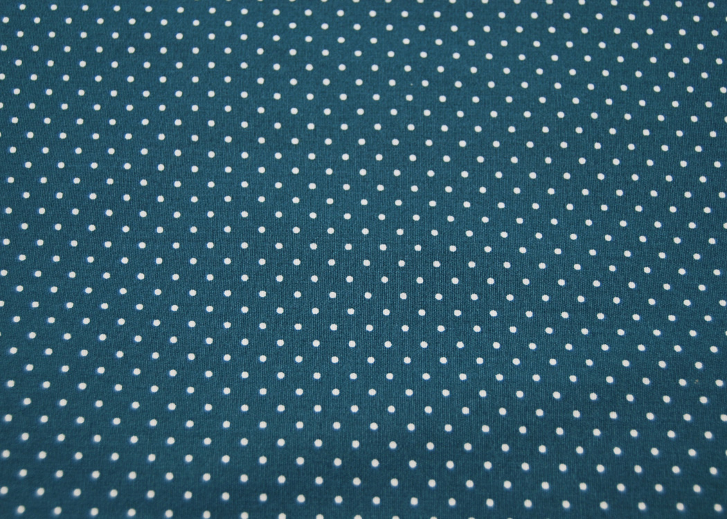 Beschichtete Baumwolle - Petit Dots auf Petrol - 50x145cm 3