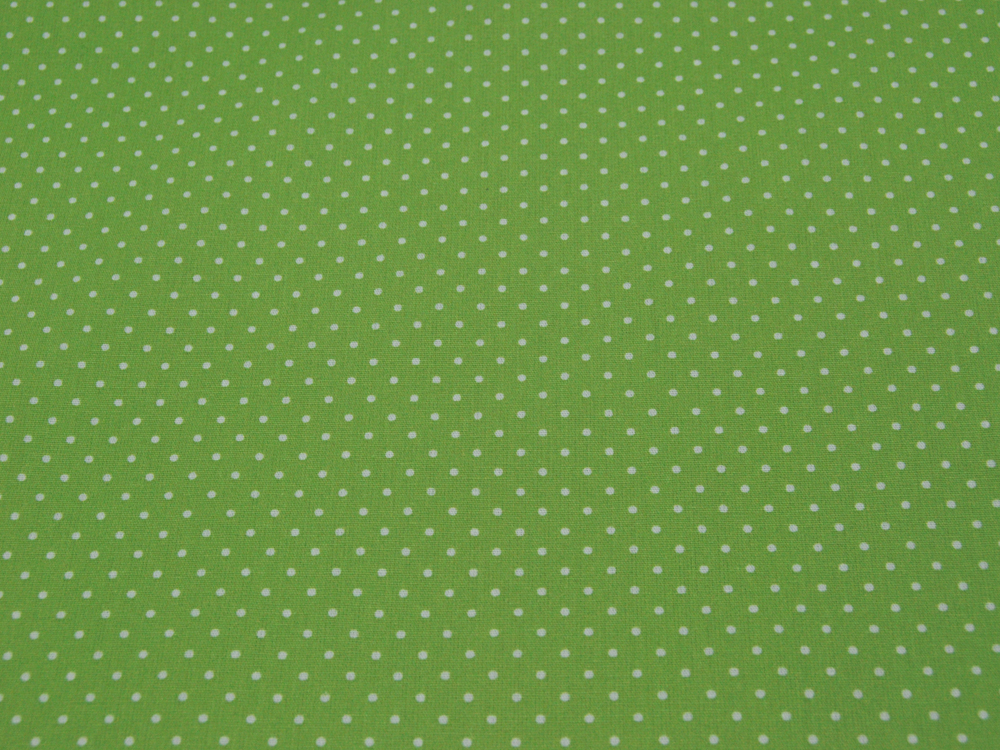 Petit Dots auf Limettengrün - Baumwolle 05 m 3