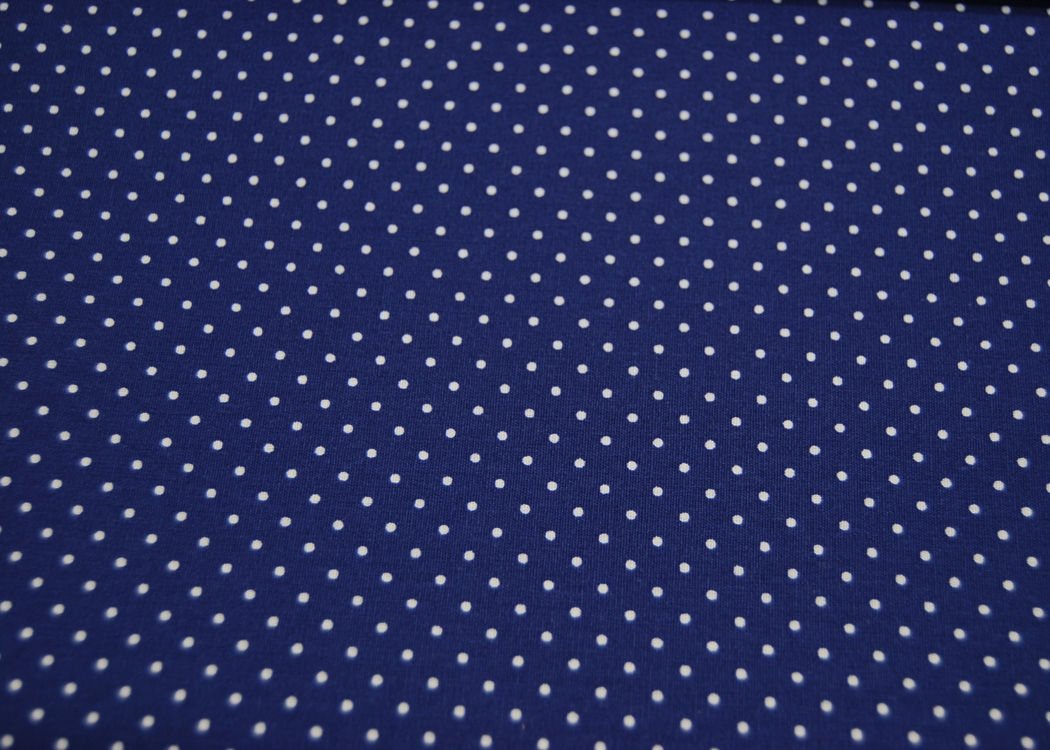 Beschichtete Baumwolle - Petit Dots auf Mittelblau / Kobaltblau - 50x145cm 2