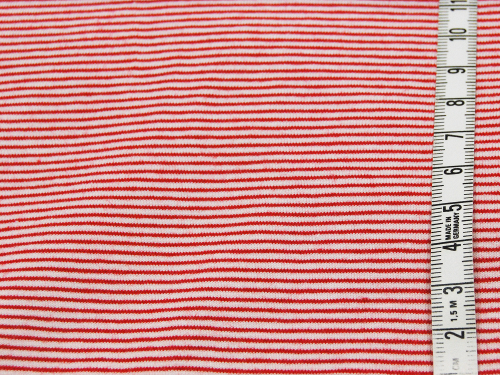 Jersey - Streifen Rot - Weiß - 05 Meter 3