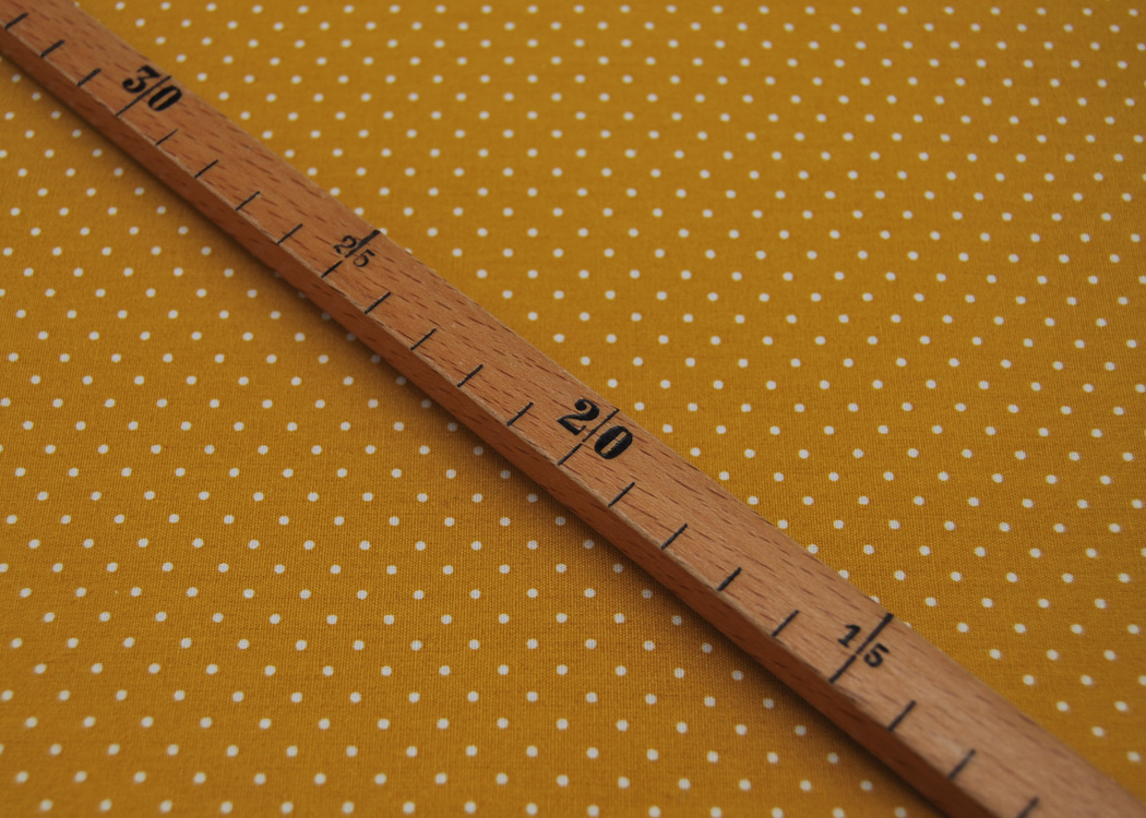 Beschichtete Baumwolle - Petit Dots auf Ocker / Senf / Ochre - 50x145cm 3
