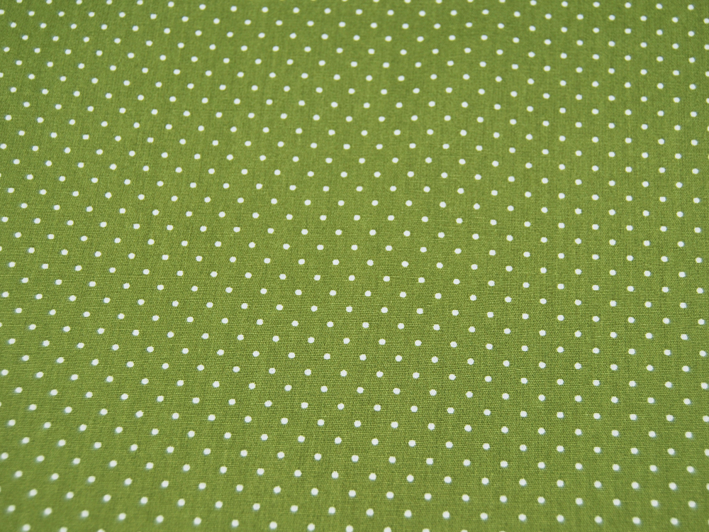 Petit Dots auf Grün- Baumwolle 05 m 2
