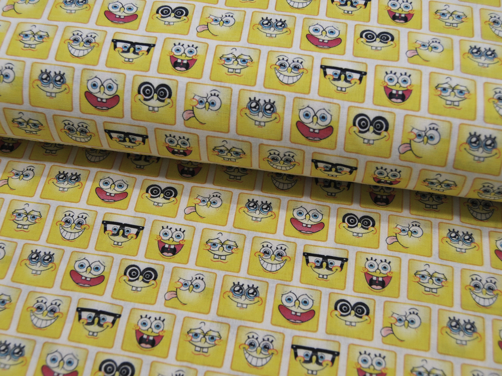 Baumwolle - Spongebob Emojis 0,5m 4