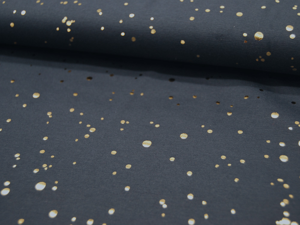 Jersey - Goldene Dots auf Nachtblau 05m 2