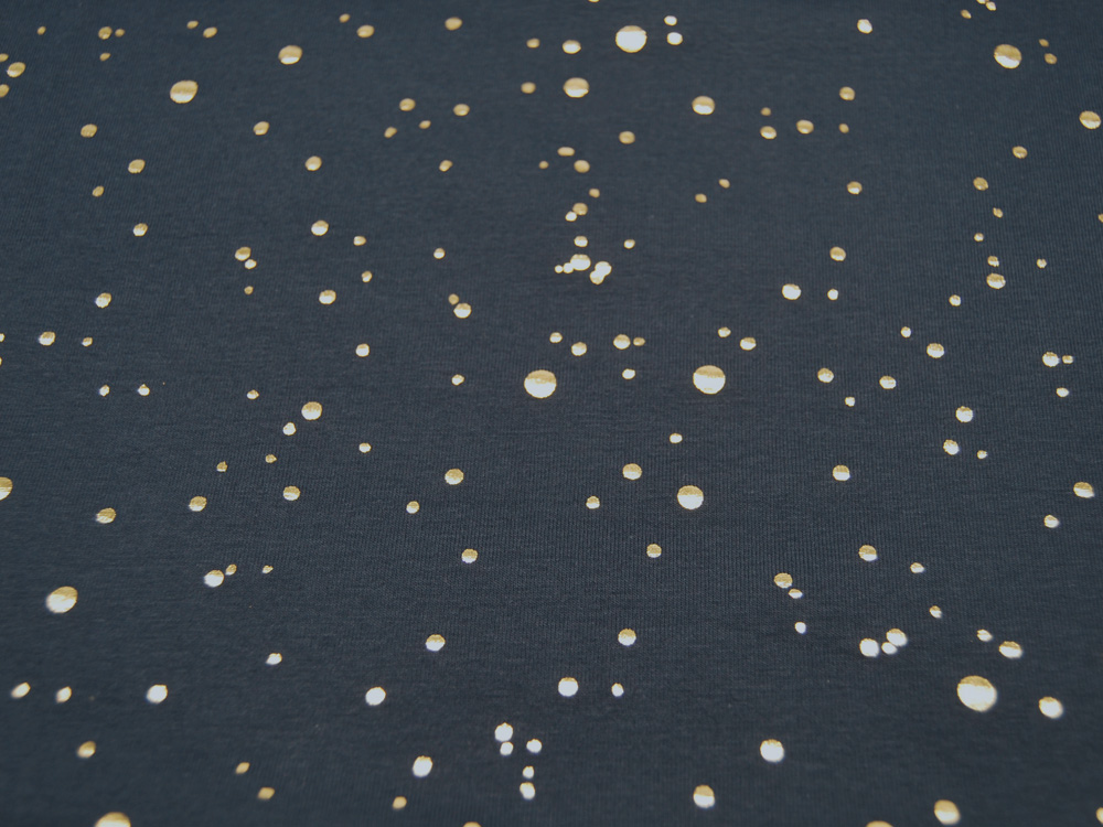 Jersey - Goldene Dots auf Nachtblau 05m 3