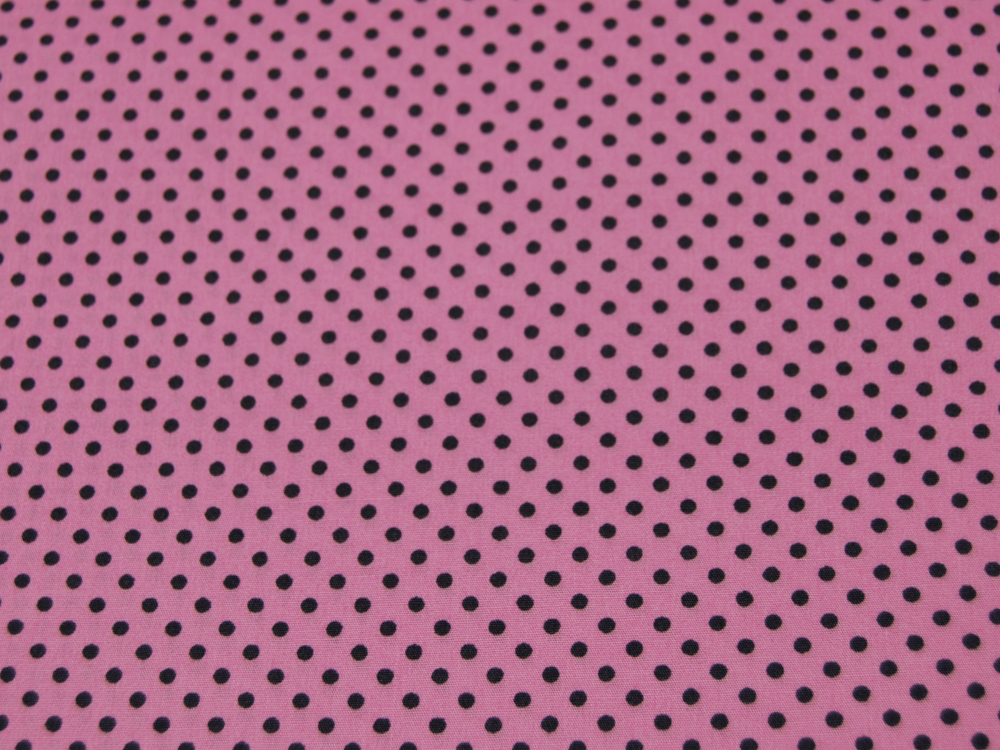 Baumwolle - Rosa mit dunkelgrauen Dots 05 m 2