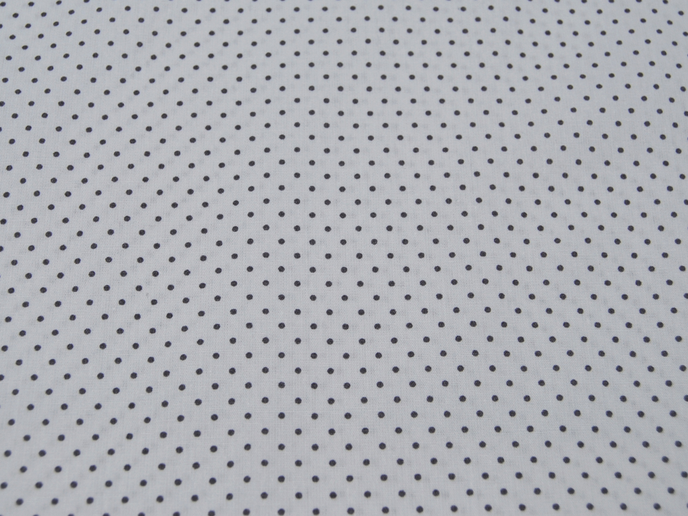 Petit Dots in Grau auf Weiß - Baumwolle 05 m 2