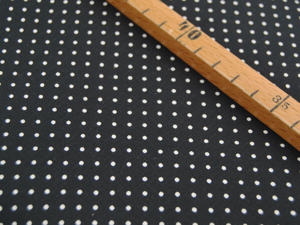 Petit Dots auf Schwarz - Baumwolle 05 m 2
