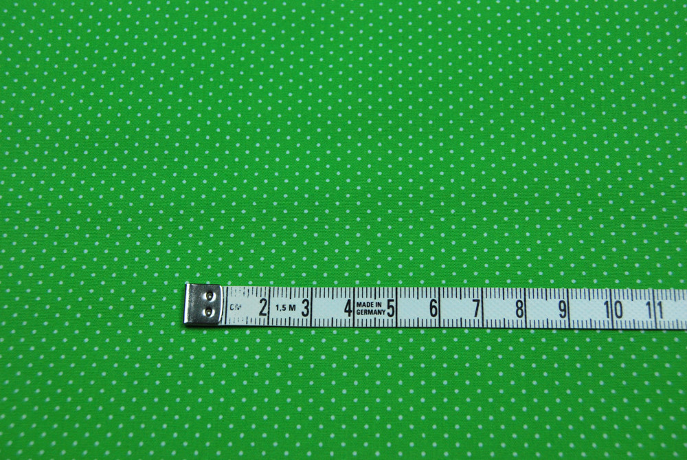 Baumwolle - Minipunkte auf Grassgrün 05 Meter