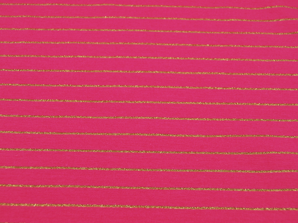 REST 0,45m Jersey - Goldene Streifen auf Pink 2