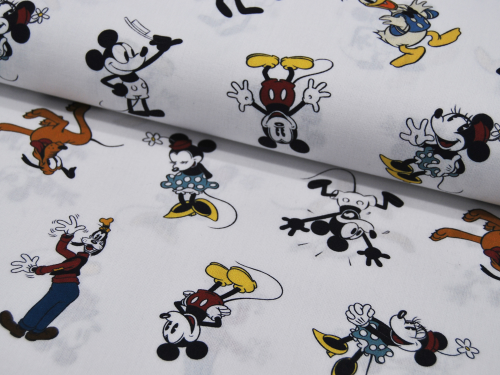 Baumwolle - Mickey Mouse, Minnie Mouse, Pluto, Donald Duck und Goofy 0,5m 4