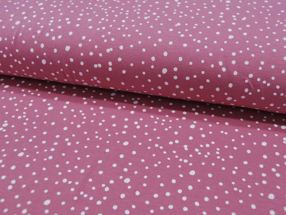 JERSEY - DOTS Rose - Punkte - 05m