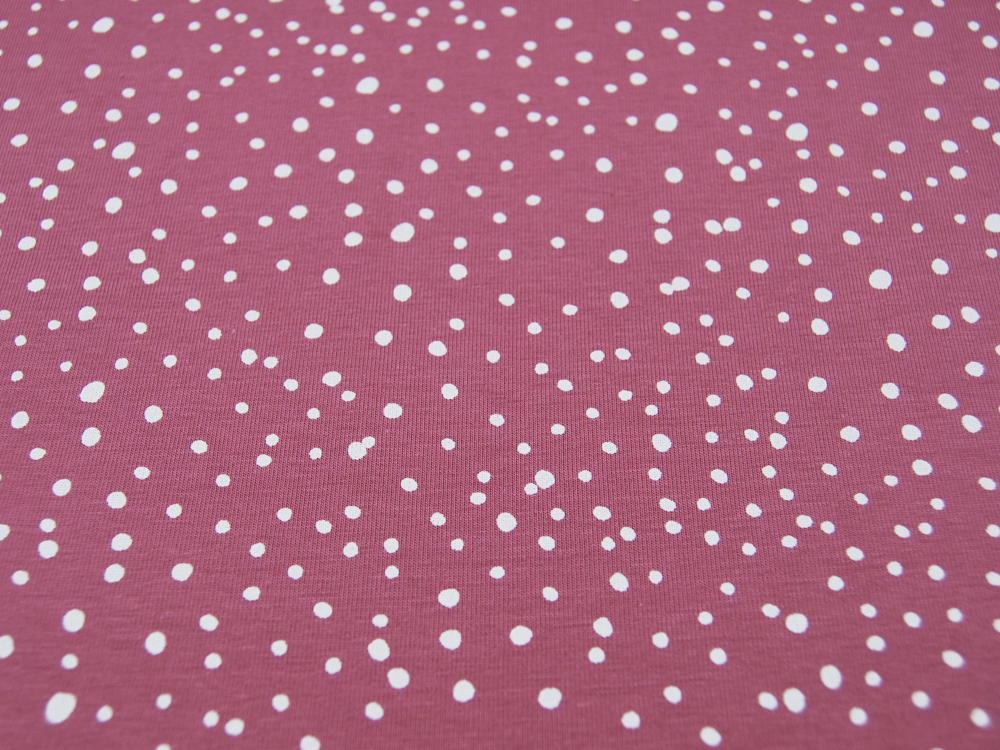 JERSEY - DOTS Rose - Punkte - 05m 2