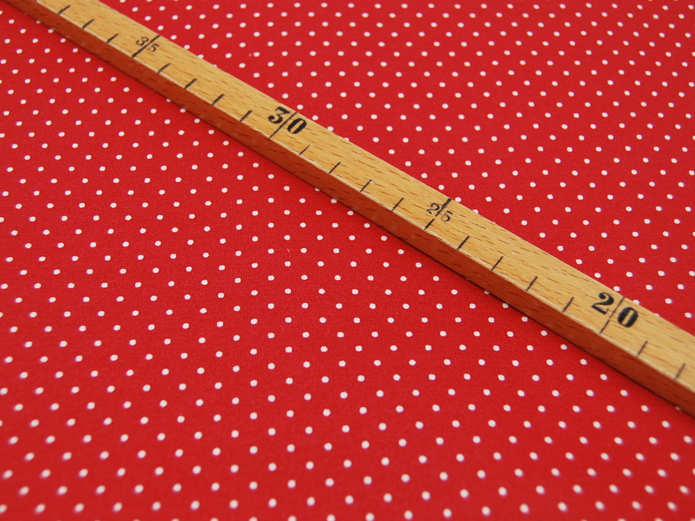 Beschichtete Baumwolle - Petit Dots Rot- 50 cm 2