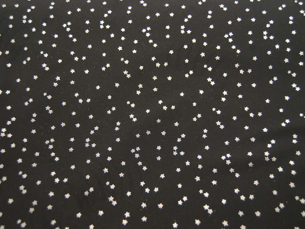 Softshell - Kleine silberne Sterne auf Schwarz - 0.5 Meter 2