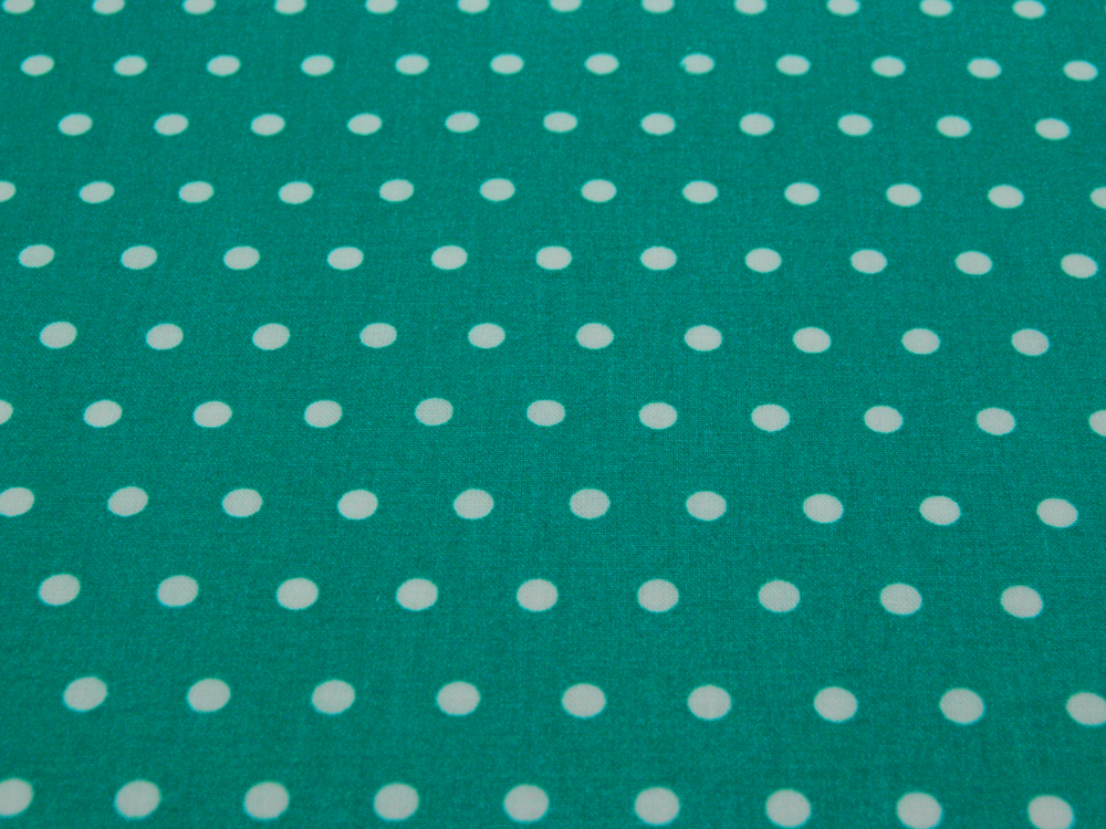 Beschichtete Baumwolle - Leona - Dots auf Türkis - 50 x 145cm