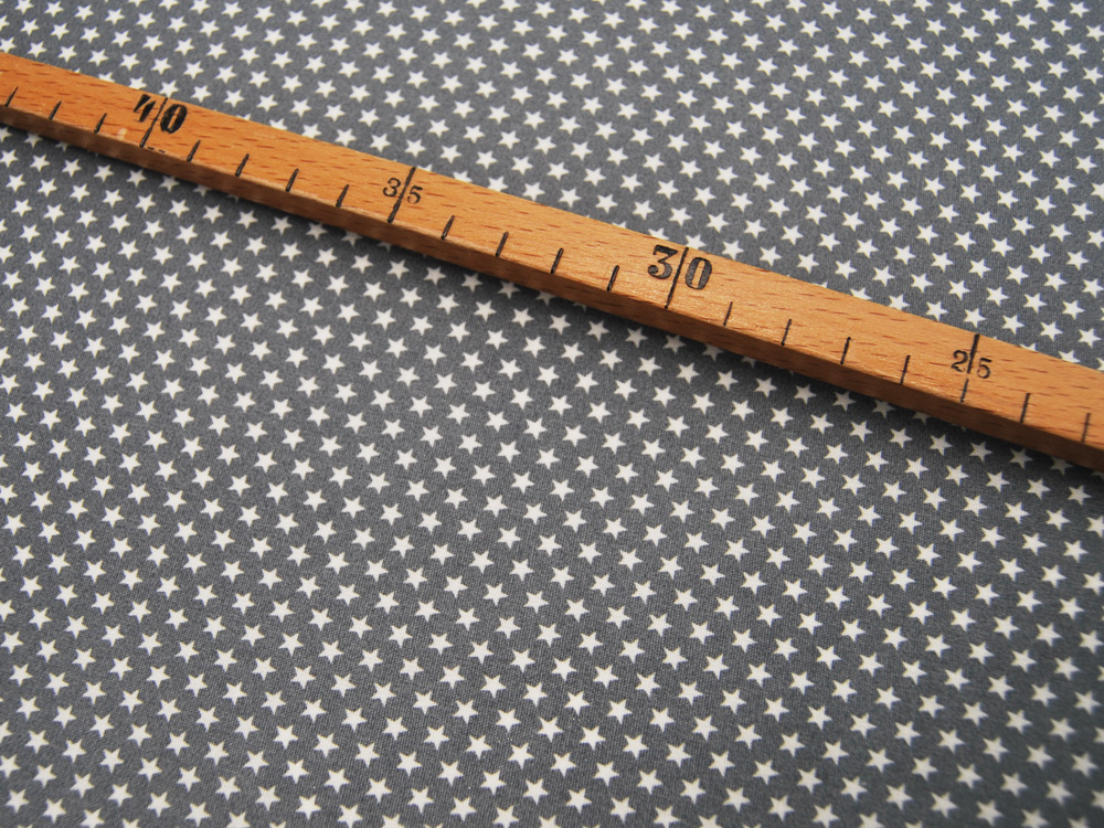 Beschichtete Baumwolle - Mini Sterne Grau- 50 cm 2