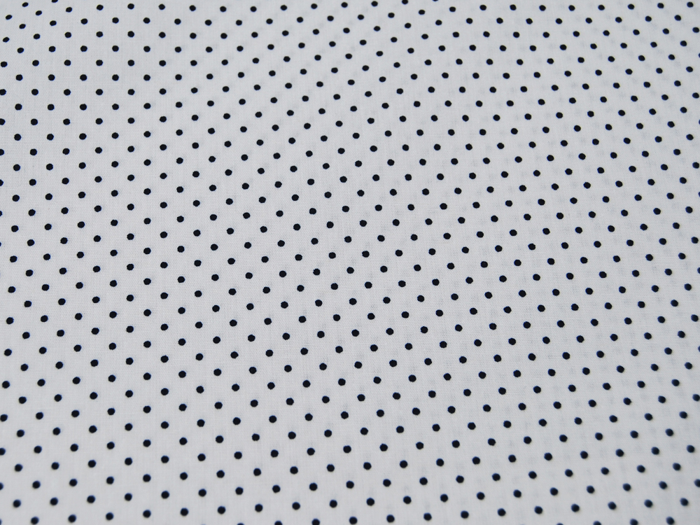 Petit Dots in Navy / Dunkelblau auf Weiß - Baumwolle 05 m 2