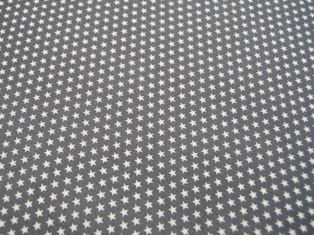 Beschichtete Baumwolle - Mini Sterne Grau- 50 cm 3