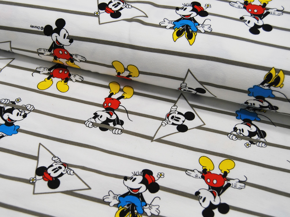 Jersey - Lizenz - Minnie und Mickey Mouse auf Linien - 05 Meter