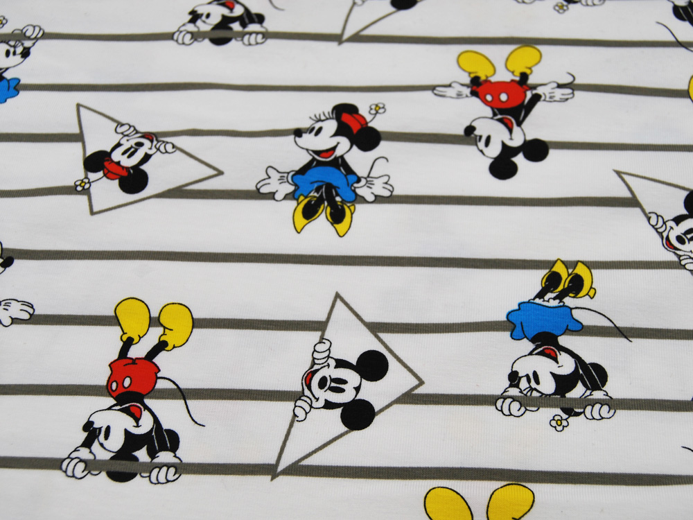 Jersey - Lizenz - Minnie und Mickey Mouse auf Linien - 05 Meter 2