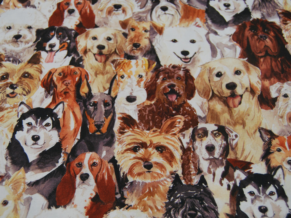 Dekostoff - Canvas Digital - Dogs Allover - Hunde 05m