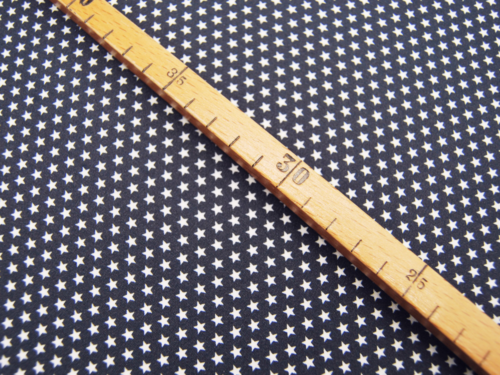 Beschichtete Baumwolle - Mini Sterne Dunkelblau- 50 cm 3